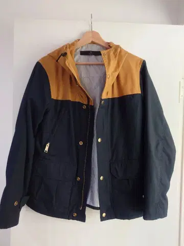 BEAUTY & YOUTH 마운틴 후드티 M 네이비/브라운