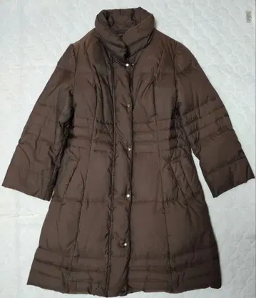 ensuite 브라운 다운 롱 코트