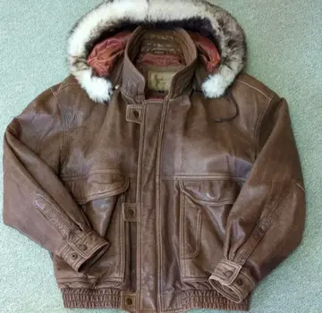 빈티지 COMET CLUB 브라운 가죽 자켓