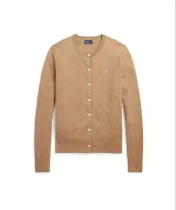 미사용 새상품 랄프 로렌 코튼 가디건 카멜 베이지 M