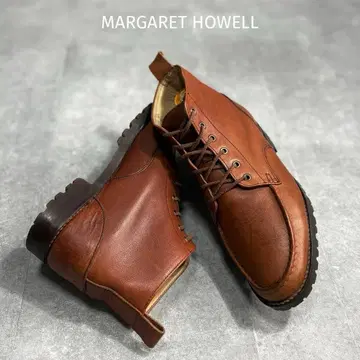마가렛호웰 가죽 레이스업 부츠 23cm 내추럴 MHL