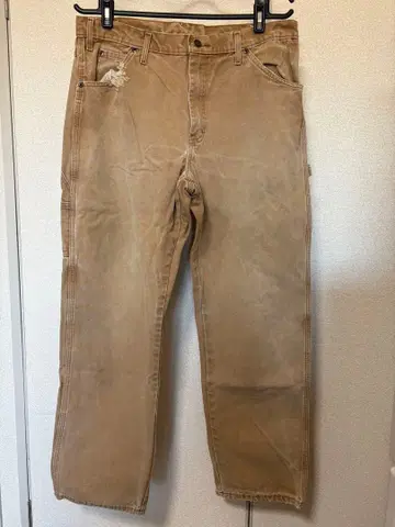 Dickies 카고 팬츠 베이지 데미지 가공
