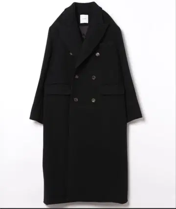 CLANE 피크드 라펠 오버 롱 코트