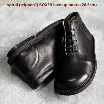 [ 미사용품 ] 트리픈 복서 ? 스파이럴 가죽 레이스업 부츠 블랙