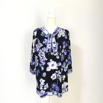 최근 새상품급 LEONARD 레오나르 칸칸 리본 튜닉 40