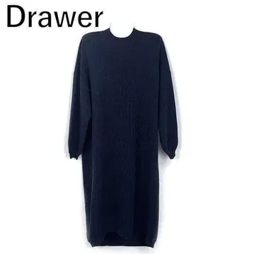 드로어 Drawer 니트 원피스 캐시미어 혼방 네이비