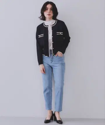 OPAQUE.CLIP 스트레치 슬림 스트레이트 데님 38 라이트 블루