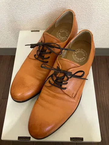 VARISISTA 오렌지 가죽 비즈니스 슈즈 사이즈 40