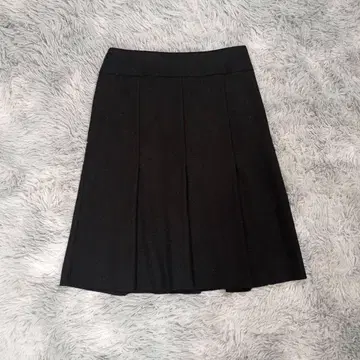 리플렉트 여성용 무릎 기장 플리츠 스커트 M 블랙 무지