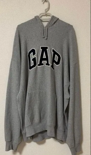 GAP 그레이 후드 부착 후드티 XL