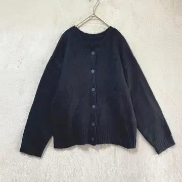 사만사 모스모스 / 니트 가디건 / F / 버튼 심플 블랙