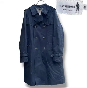 정가 15만엔 이상 매킨토시 트렌치코트 안감 체크 size 40