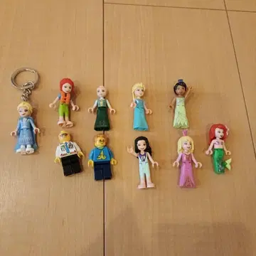 레고 미니 피규어 피규어 프린세스 등 9체 엘사 키링