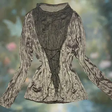 00s 벨로아 카키 브라운 롱t 페어리 그런지 모리걸 y2k