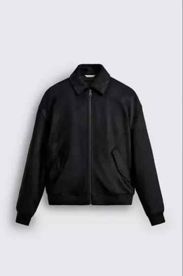 ZARA 페이크 스웨이드 퀼팅 자켓 블랙