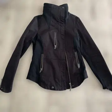 덴함 블랙 하이넥 자켓 M-L