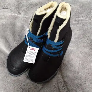 미사용 새상품 CAMPPER 블랙 어그 부츠 악센트 블루