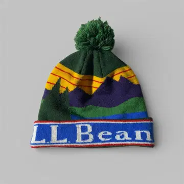 LL Bean 택 로고 패턴 니트 캡