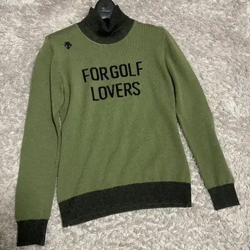 데상트 골프 터틀넥 스웨터 여성용