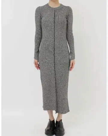 라그나문 컬러 멜란지 롱 니트 원피스