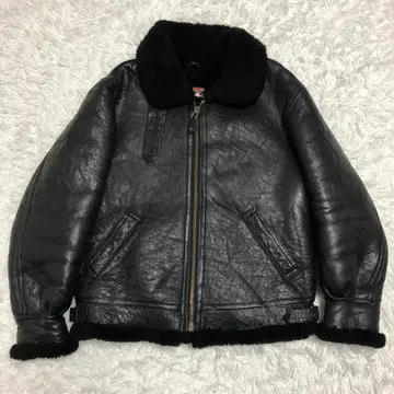 무스탕 자켓 b3 블랙 양가죽