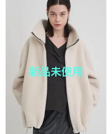 택 포함 새상품 ELENDEEK 엘렌딕 2WAY 보아 인조 가죽 코트