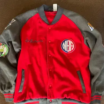 NBA 바시티 자켓 빨간색 그레이