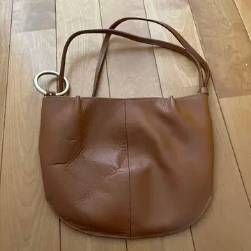 마멜론 브라운 가죽 숄더백