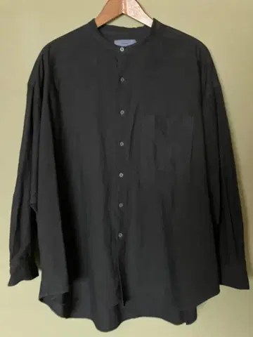 Graphpaper 블랙 밴드 카라 셔츠