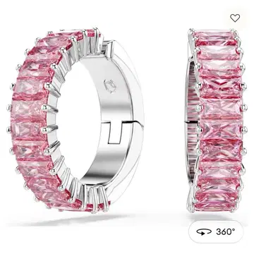 스와로브스키 Matrix 이어커프 바게트 컷 로듐 도금