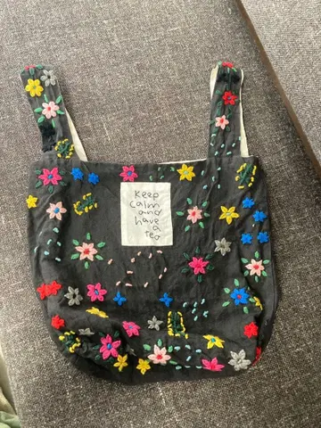 pot and tea 털실 자수 백