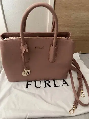FURLA 핑크 핸드백 숄더 스트랩 포함 훌라