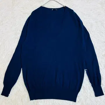 띠어리 100% 캐시미어 V넥 니트 S 네이비