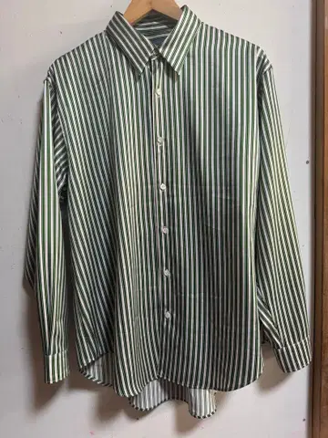 semoh 프린티드 스트라이프 셔츠 (그린)