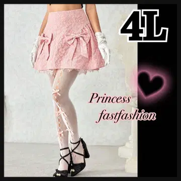 [ 4L ] 지뢰계 양산형 리본 A라인 미니 스커트 빅 사이즈 삐엔