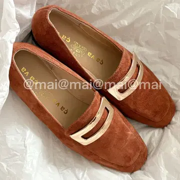 새상품급 사바사바 스웨이드 로퍼 브라운 가죽 로우힐