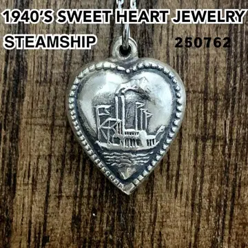 스위트하트 주얼리 기선 스팀십 실버 빈티지 목걸이