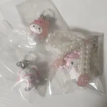 마이멜로디 세트 화이트 프릴 메지루시