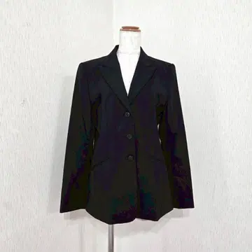 EAST BOY 테일러드 자켓 블랙 (7) 울 혼방 포켓 부착