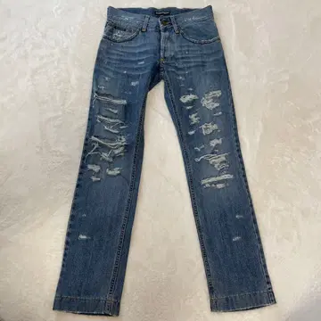 D&G 데미지 가공 라이트 블루 데님