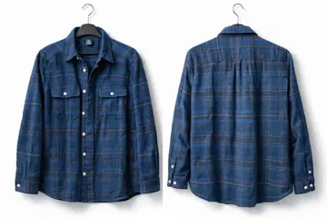 울 100% mont-bell 체크 무늬 긴팔 셔츠 L