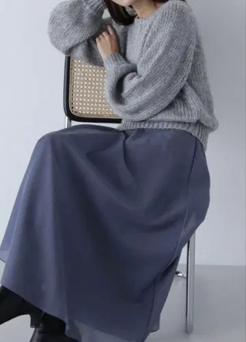 [미사용] 내추럴 뷰티 베이직 시어 볼륨 플레어 스커트 M