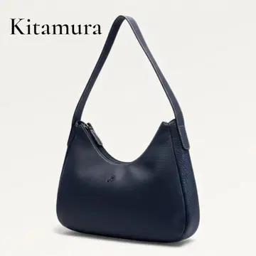 새상품급 키타무라 천연 가죽 하프문 원숄더 블랙 포멀 원핸들