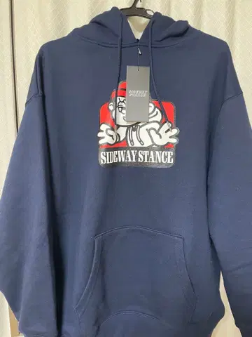 SIDEWAY STANCE 네이비 후드티
