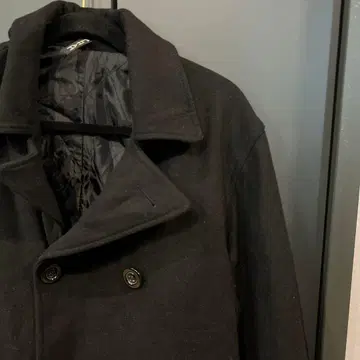 울 혼방 더블 브레스트 피 코트 XL 남성용 겨울 상품 코트