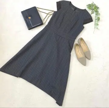 [ 새상품급 ] 블랑 블루 미니 원피스 그레이 스트라이프