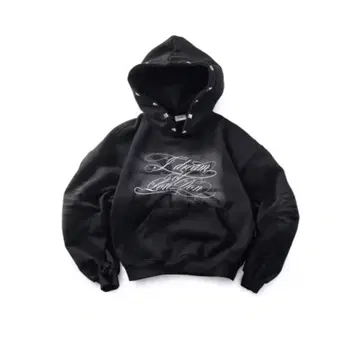 Blish stu 블랙 후드 부착 후드티 유니언 잭