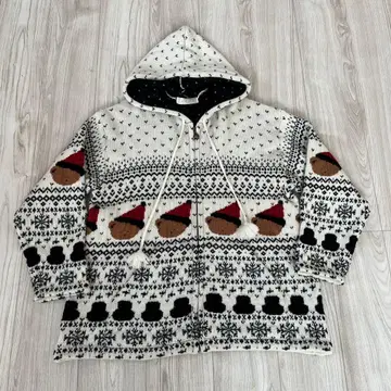 ketty 케티 곰 테디베어 니트 후드티 노르딕 무늬