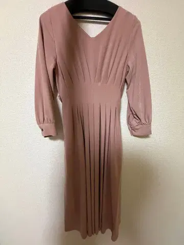 앙데팡당 긴팔 원피스 핑크 38