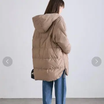 퓨어세신 프렌치 덕다운 후드 코트